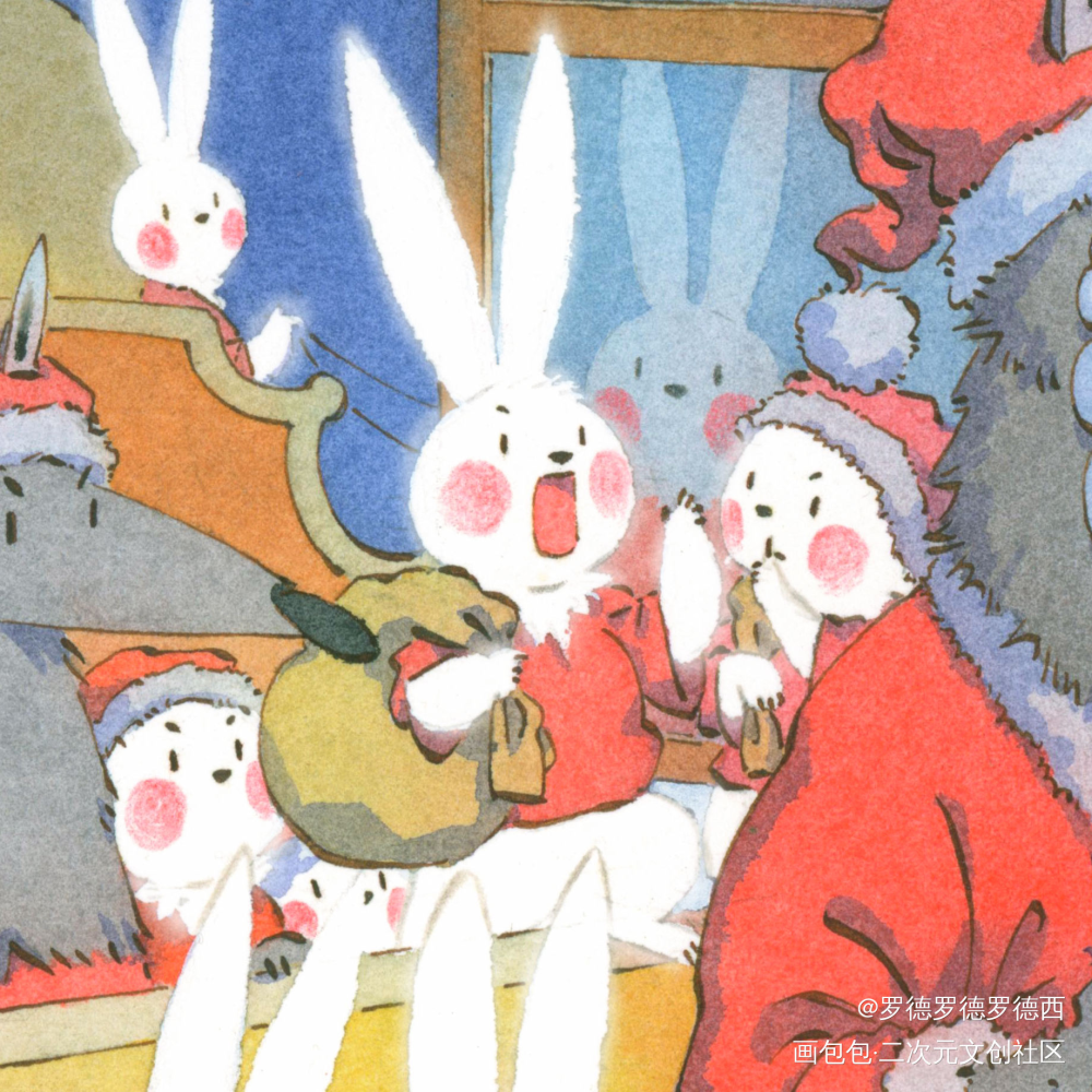 爸爸上夜班_手绘水彩绘画作品
