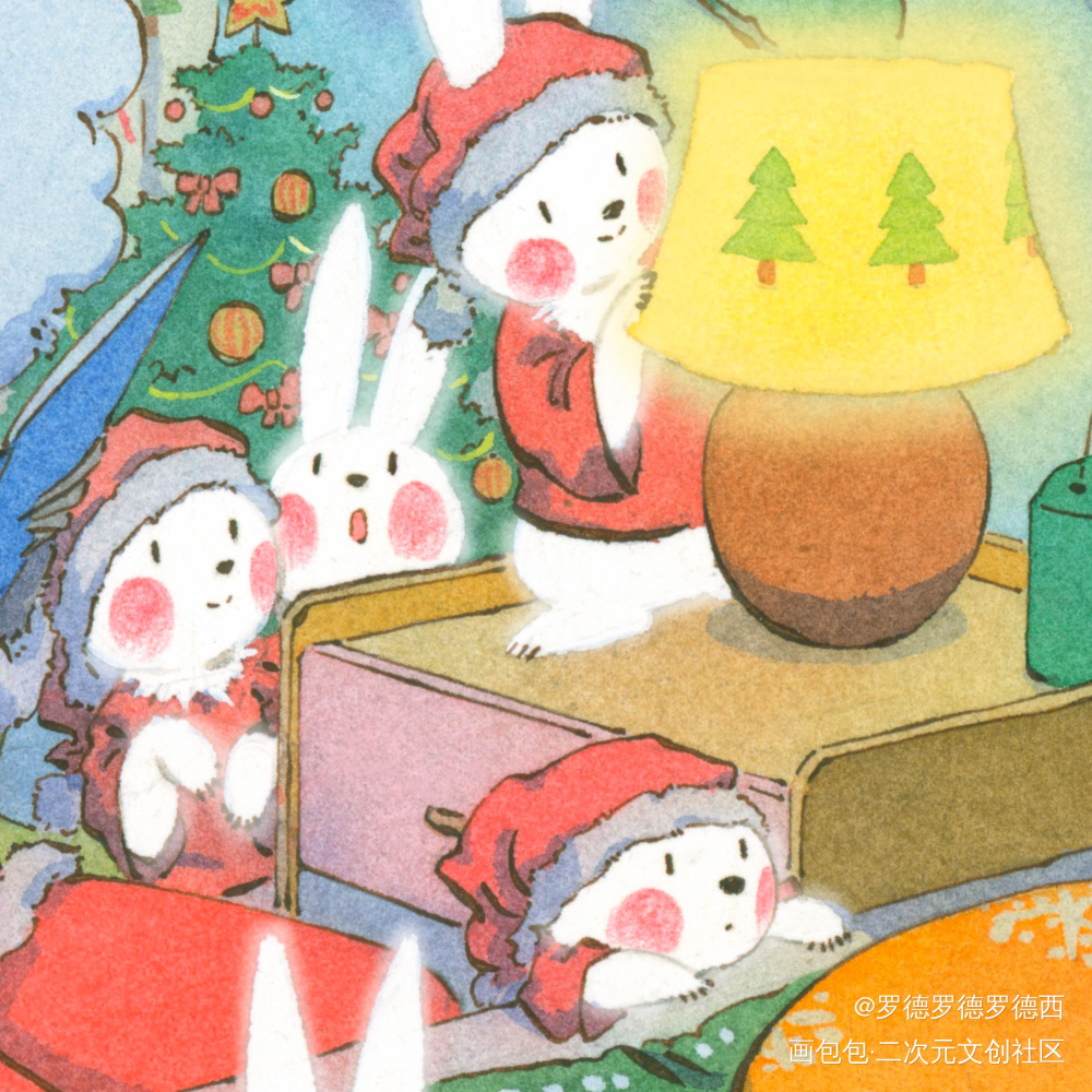 爸爸上夜班_手绘水彩绘画作品