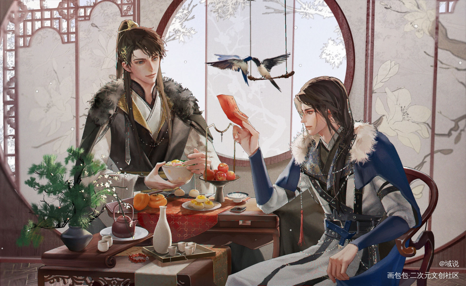 至此,山河依旧,四海清平_长庚杀破狼priest长顾顾昀绘画作品