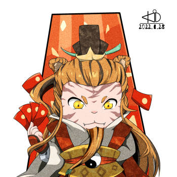 虎虎生财_西游记虎力大仙日系插画绘画作品