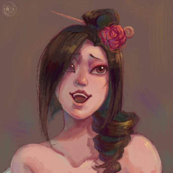 孙二娘_水浒传古风厚涂孙二娘四大名著头像绘画作品