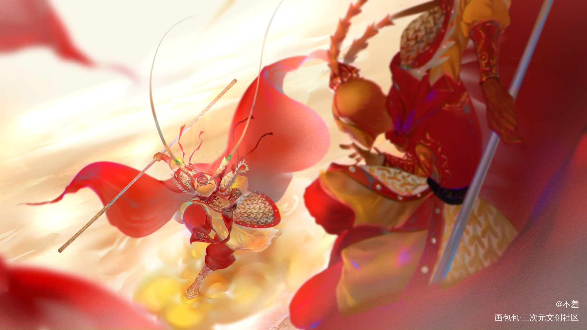 二心_西游记孙悟空齐天大圣86版西游记绘画作品