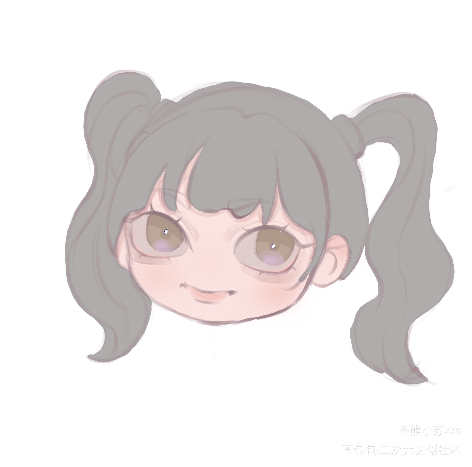 。。。_Q版绘画作品