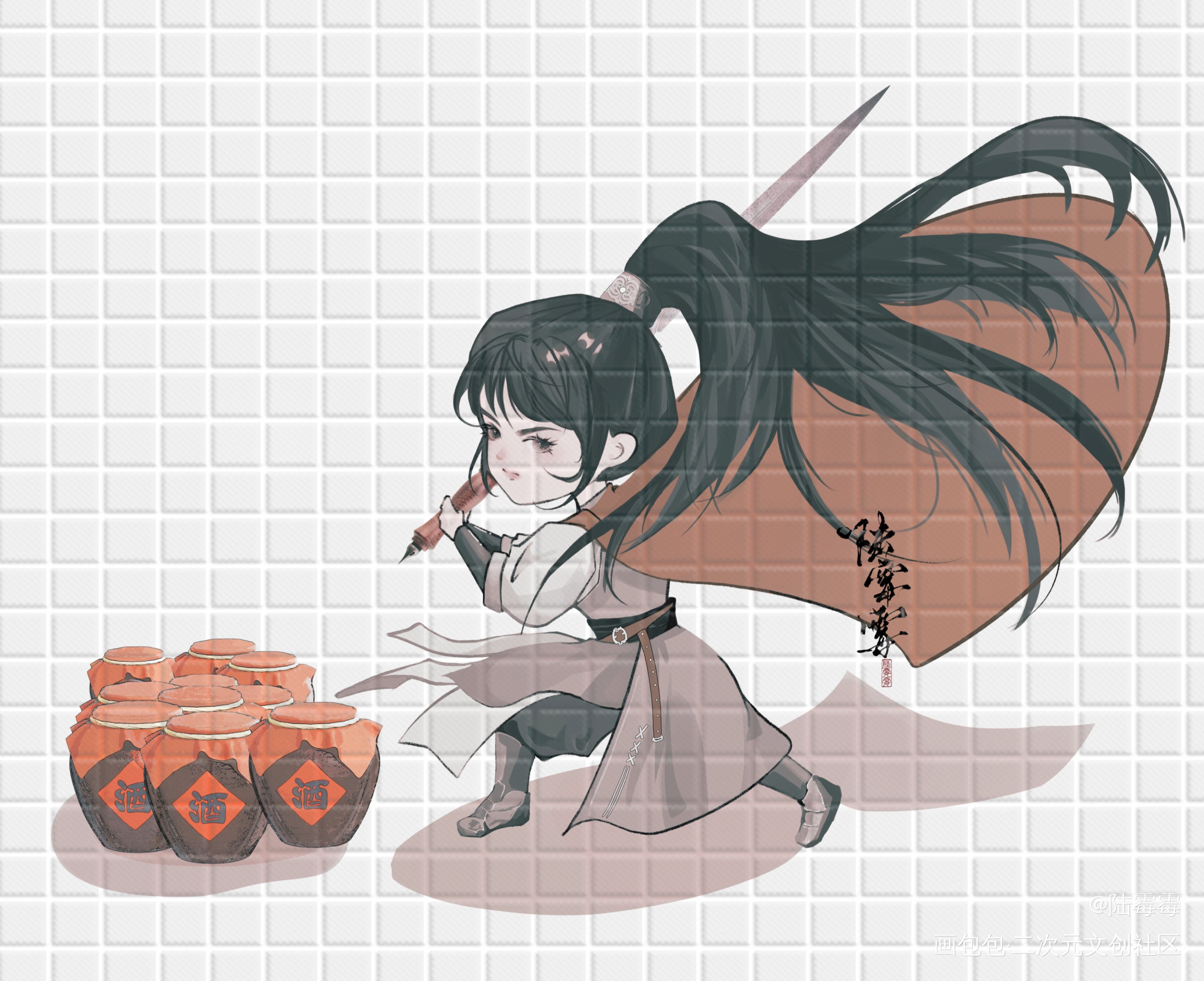 李老四在做什么_杀破狼长庚Q版绘画作品