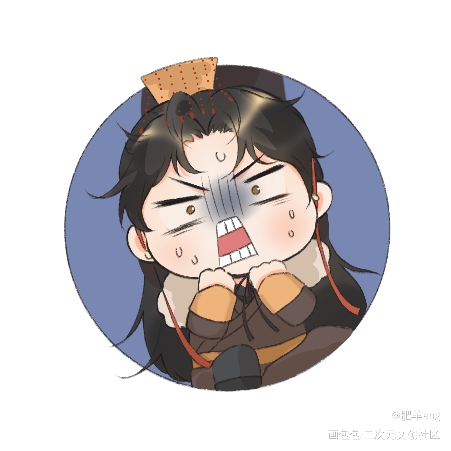 开心_二哈和他的白猫师尊燃晚Q版绘画作品