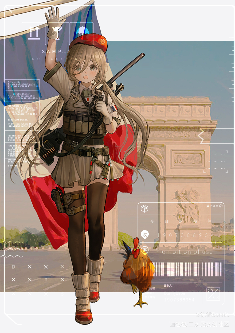 各国妹妹_厚涂日系绘画作品