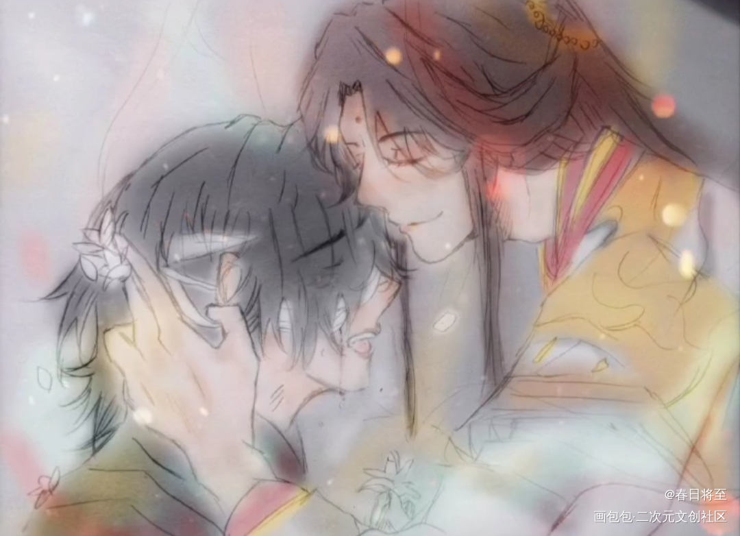 _天官赐福手绘绘画作品