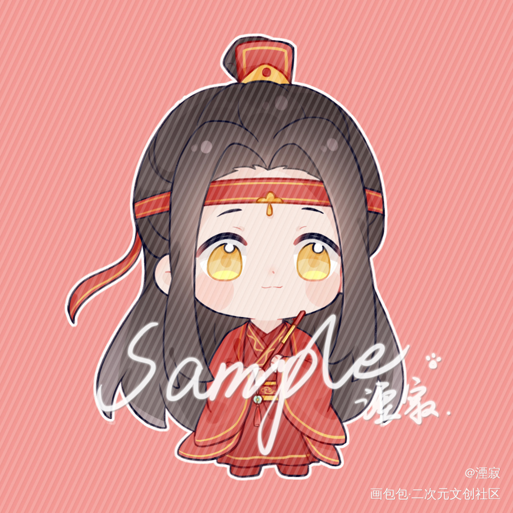 婚服忘羡_魔道祖师忘羡蓝忘机魏无羡Q版绘画作品