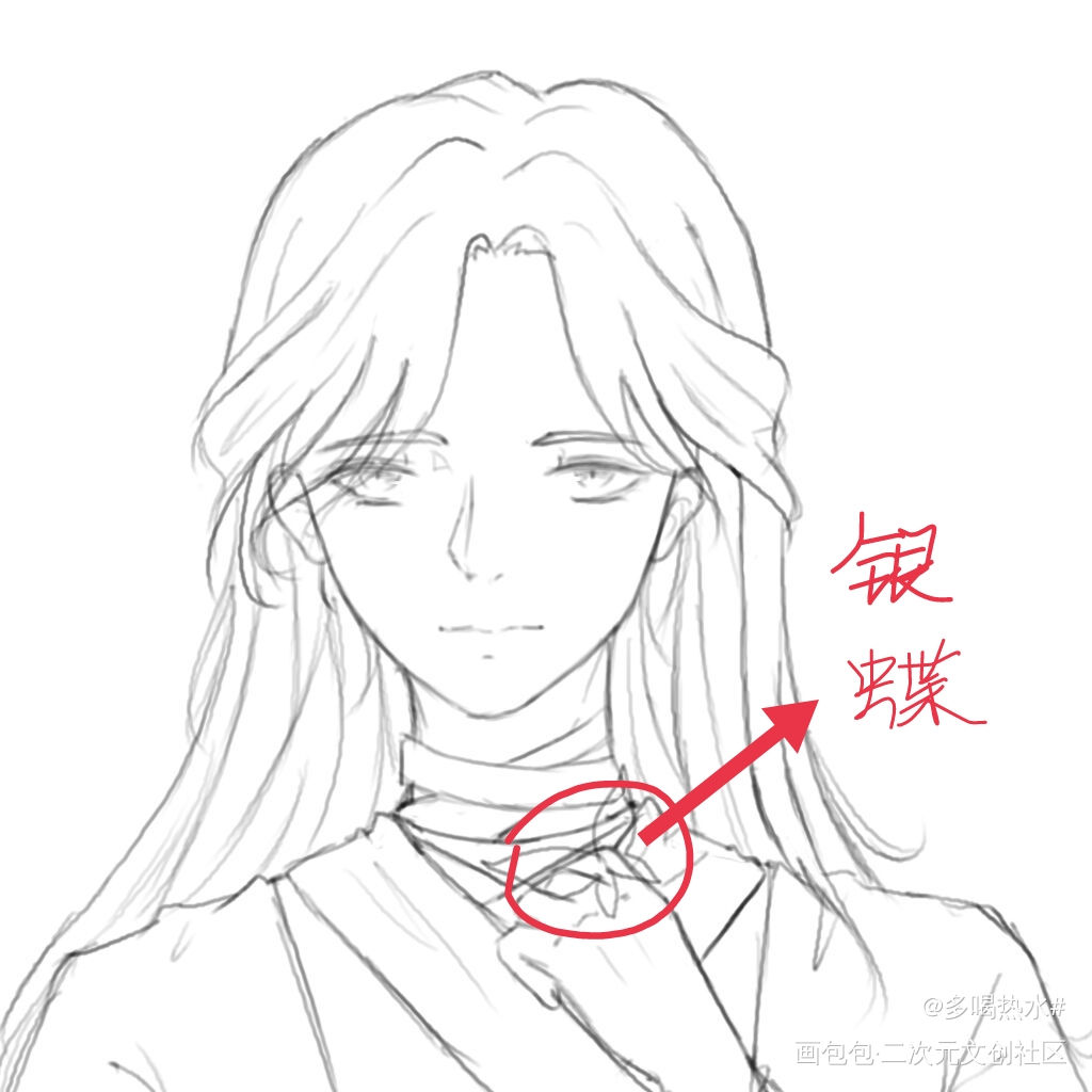 摸个怜，线稿上色好难啊_天官赐福绘画作品