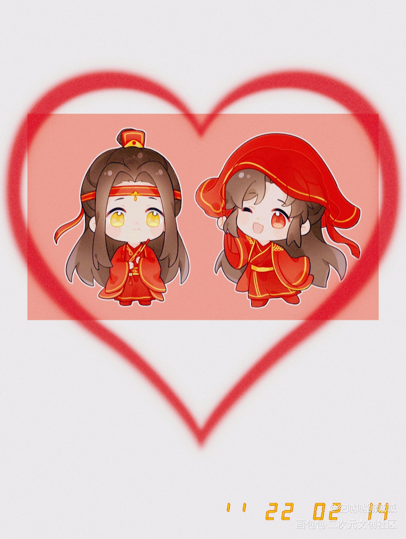 大婚_魔道祖师忘羡Q版我要上首推约稿绘画作品