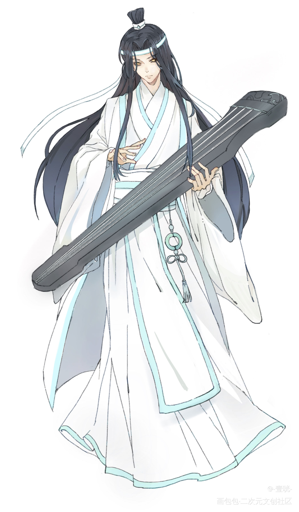 3年前的图orz_魔道祖师蓝忘机绘画作品