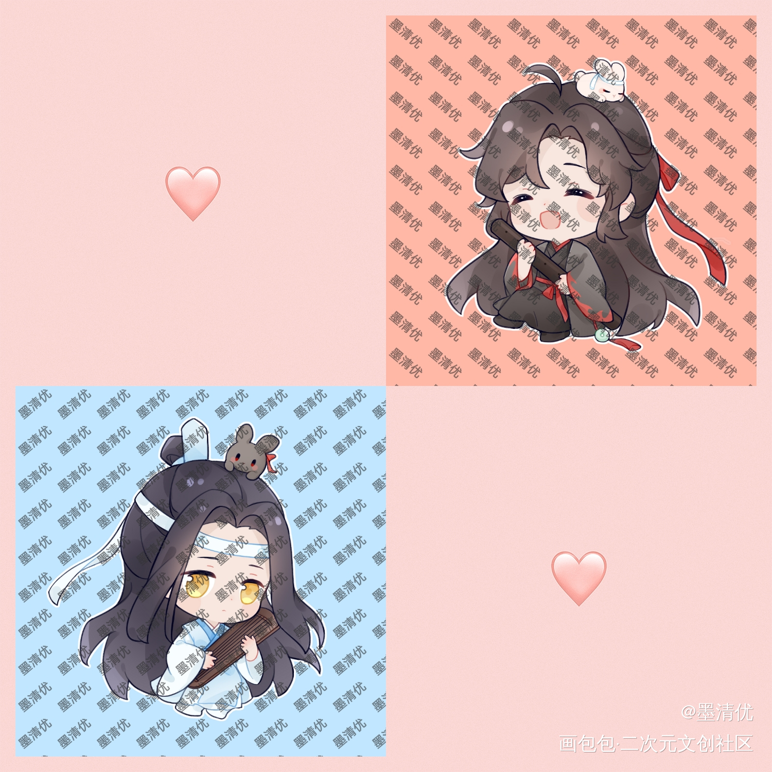 忘羡_魔道祖师忘羡墨香铜臭绘画作品