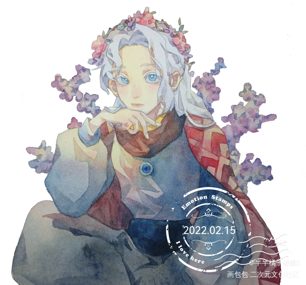 稿子（勿用w）_光遇手绘水彩插画绘画作品