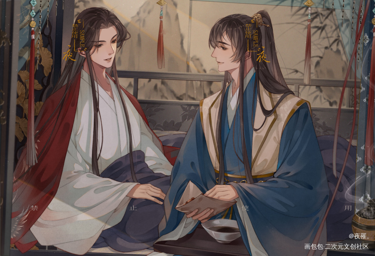 李简_你却爱着一个傻逼188男团李玉简隋英古风绘画作品