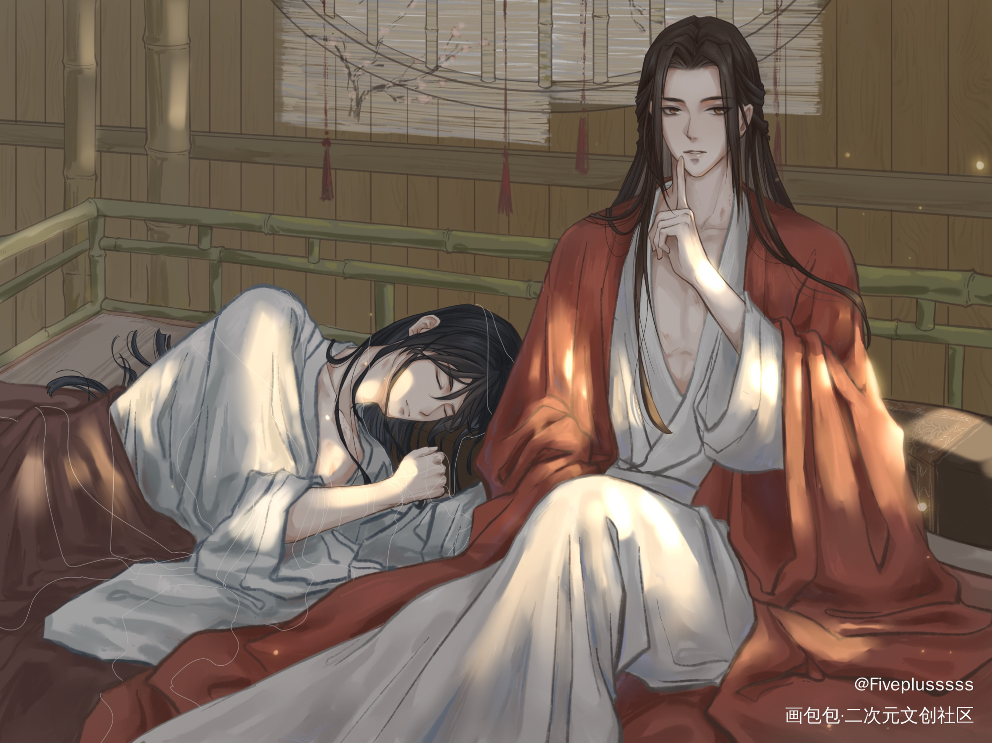 “嘘。”_木苏里判官绘画作品