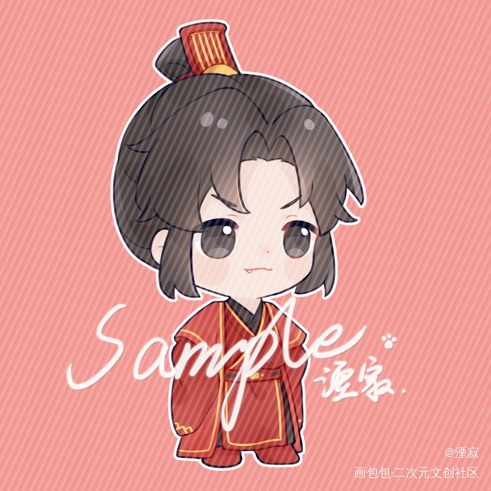 婚服燃晚_二哈和他的白猫师尊燃晚墨燃楚晚宁Q版绘画作品