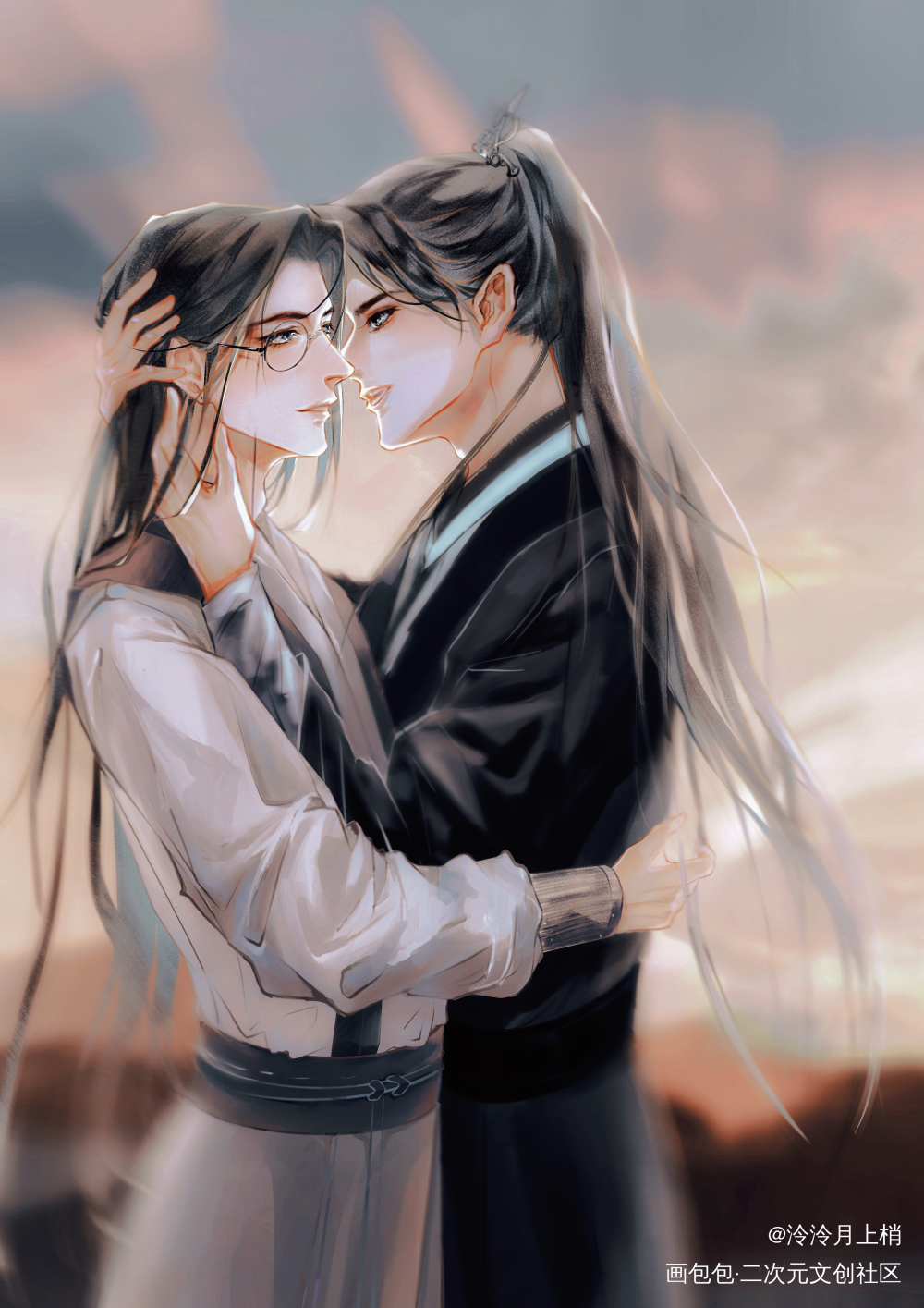 天冷了,义夫怀里暖和_杀破狼长顾长庚顾昀平涂绘画作品