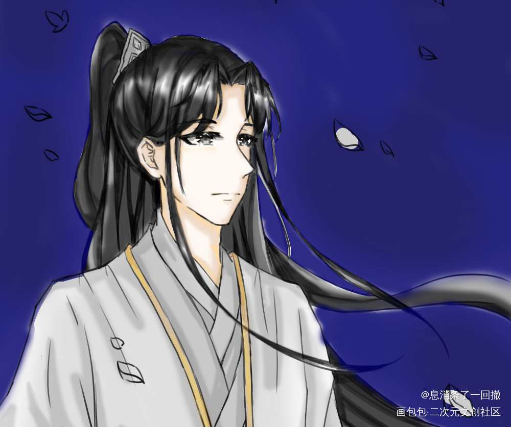 楚晚宁_二哈和他的白猫师尊楚晚宁绘画作品