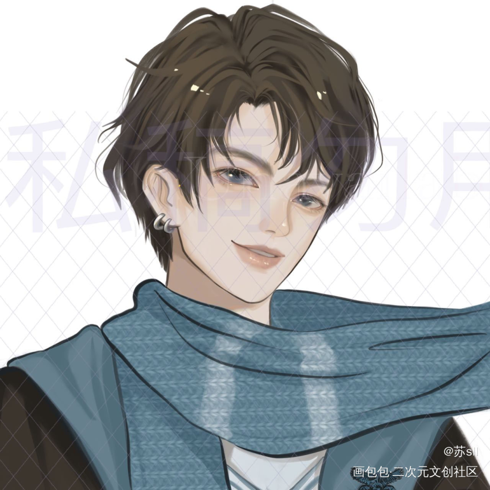 贺朝_伪装学渣朝俞厚涂约稿绘画作品