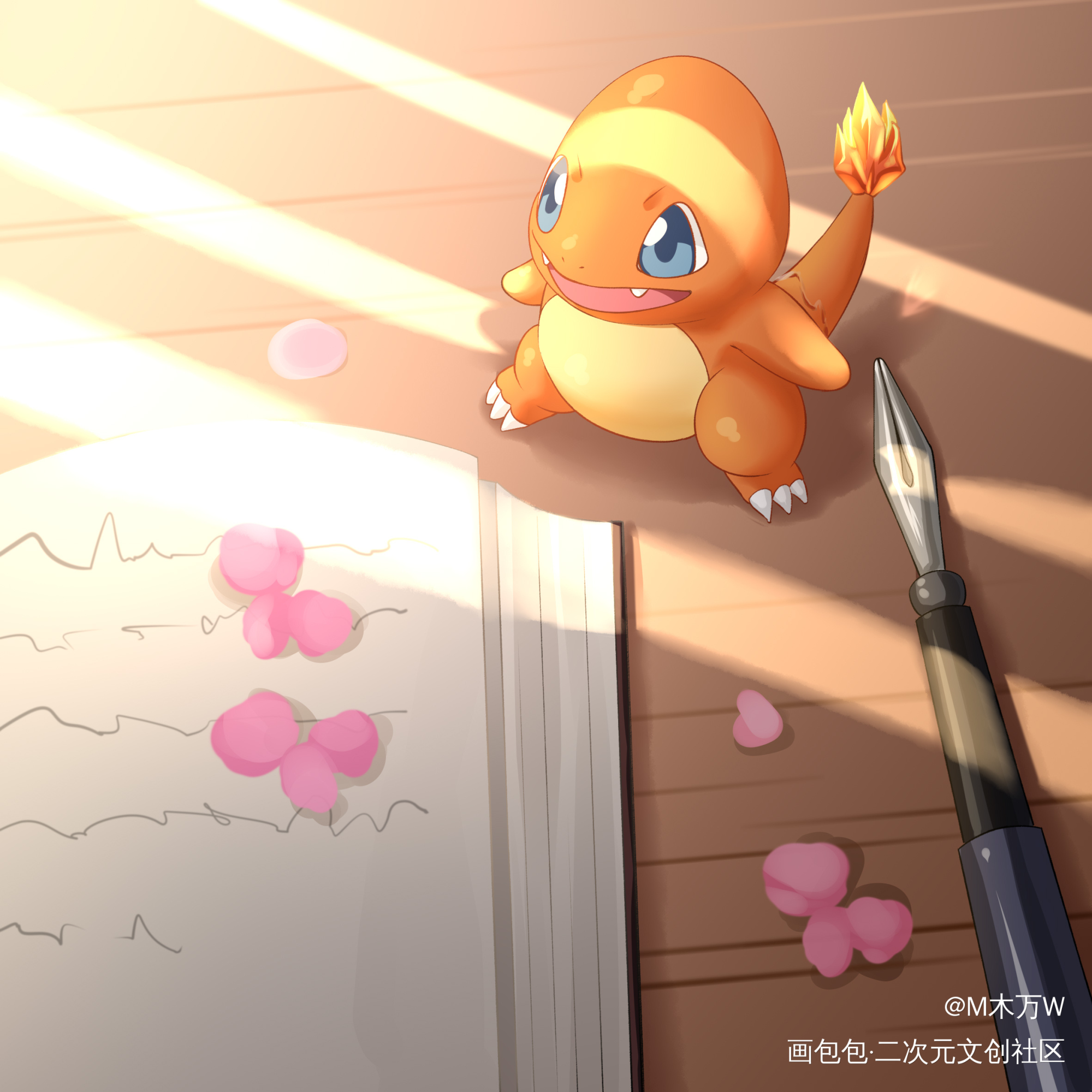 书桌_病案本谢清呈绘画作品