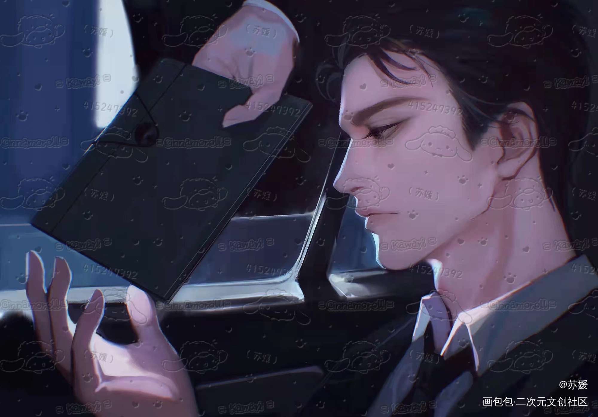 总裁·邵群_188男团群秀绘画作品