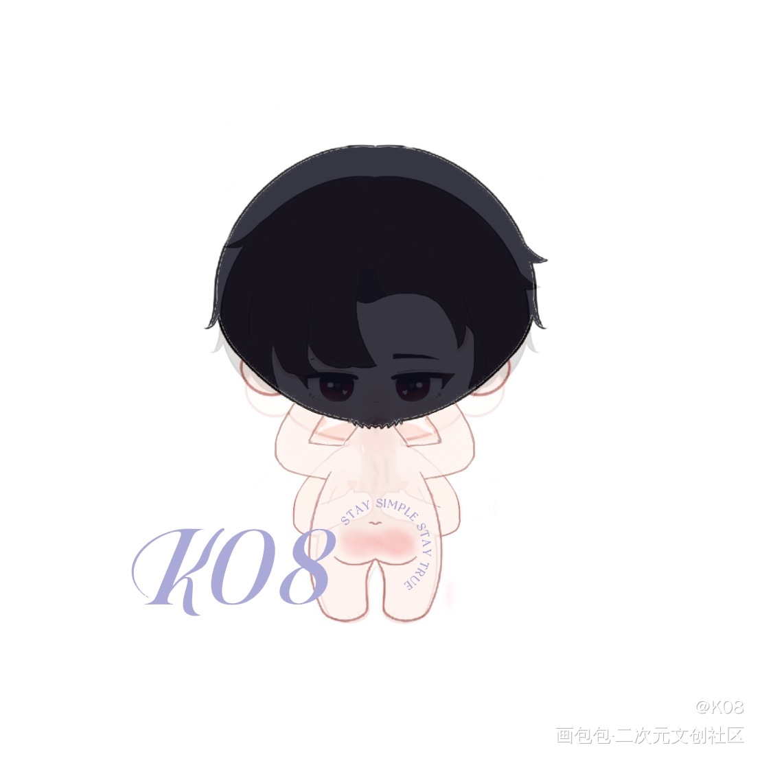 李简_你却爱着一个傻逼188男团李简简隋英Q版摸鱼绘画作品