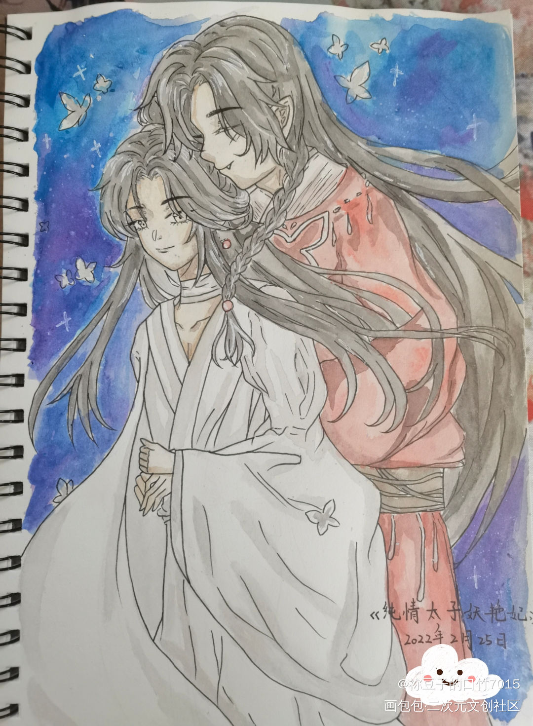 美术作业_天官赐福花怜谢怜花城绘画作品
