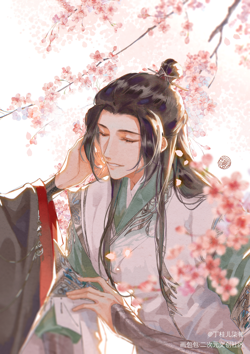 给师尊戴个花花_人渣反派自救系统冰秋古风墨香铜臭绘画作品