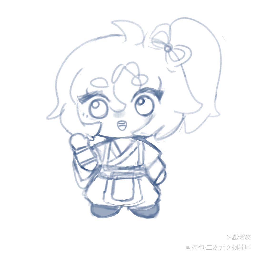 这是羡羡_魔道祖师魏无羡Q版绘画作品