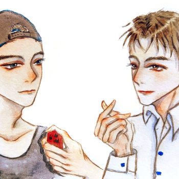 顾飞  丞哥_巫哲撒野飞丞顾飞蒋丞手绘水彩日系我要上首推绘画作品