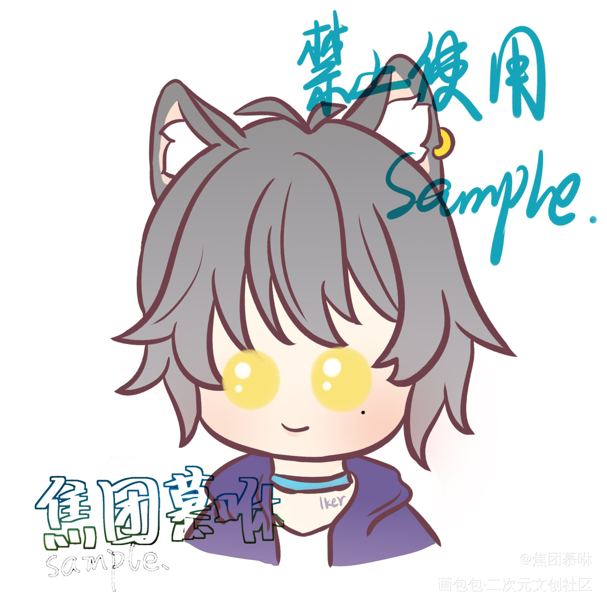 稿_指绘摸鱼约稿绘画绘画作品