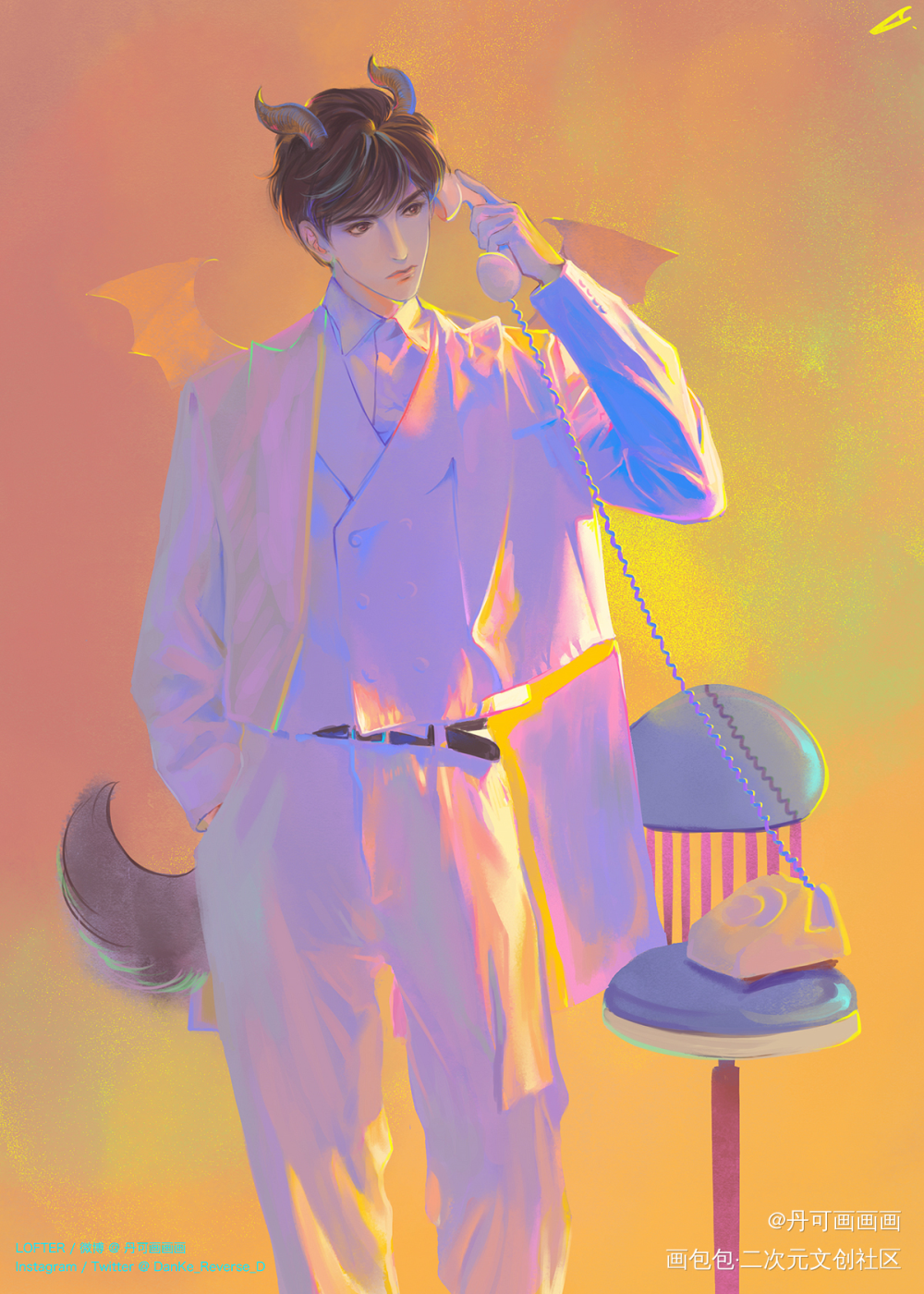 “歪？谢清呈，快出来约（哼）”_病案本贺予绘画作品