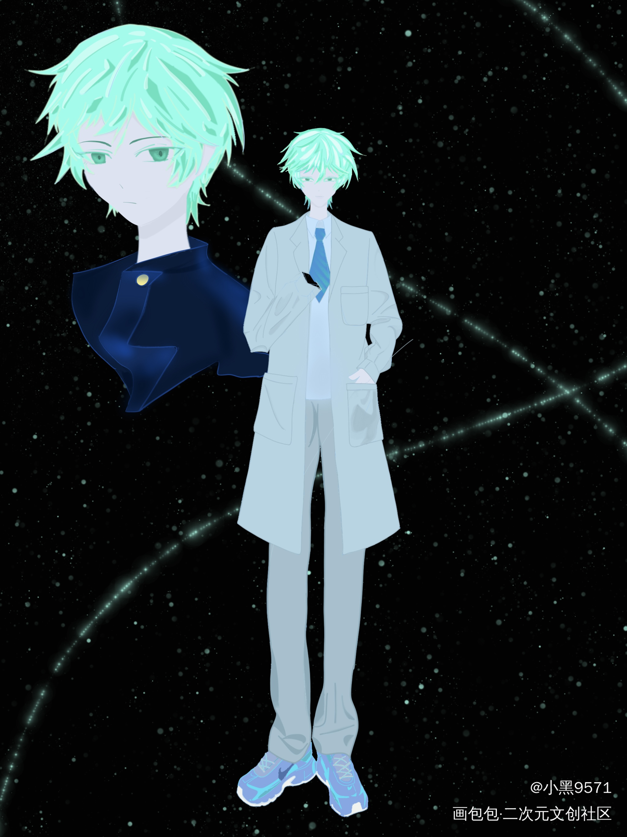白墨_指绘板写oc绘画作品