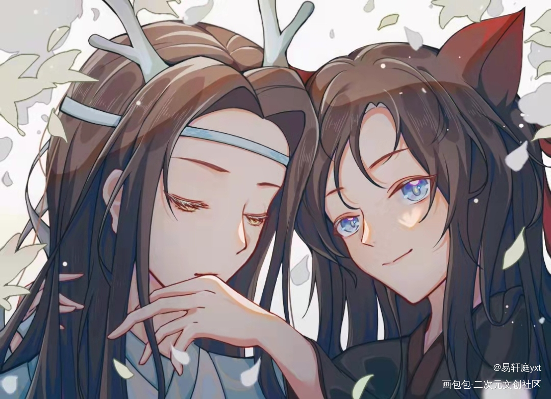 龙叽狐羡_魔道祖师忘羡墨香铜臭绘画作品