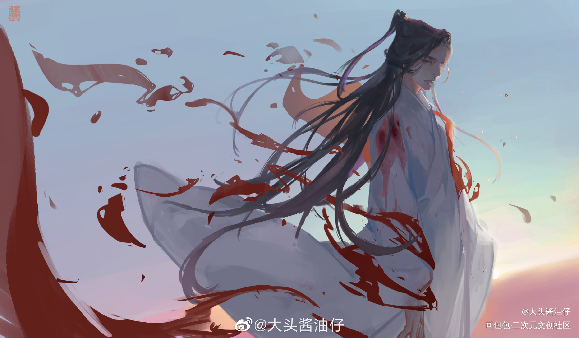 大白猫在线碎衣？_二哈和他的白猫师尊燃晚古风绘画作品