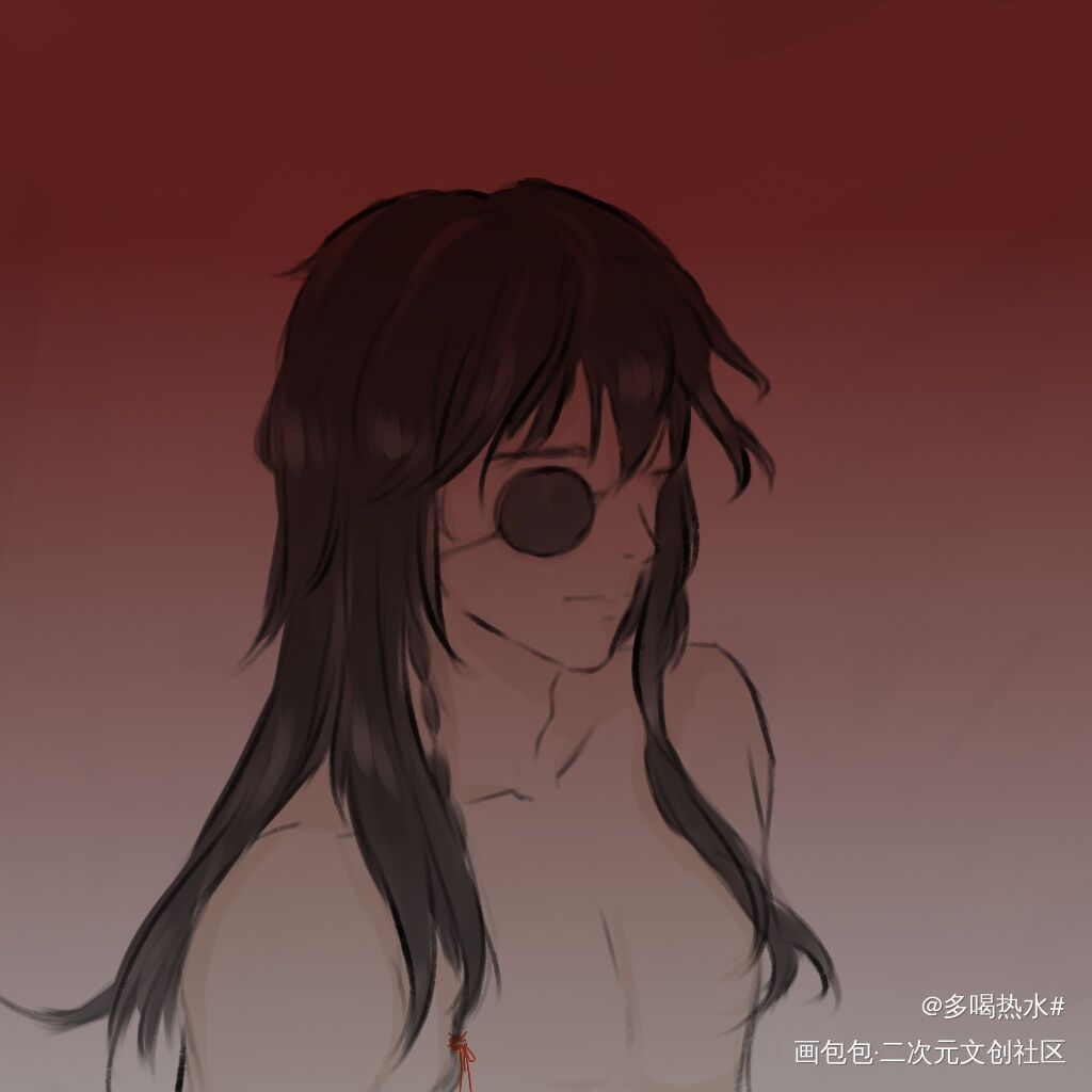 尝试上色_天官赐福花怜花城绘画作品