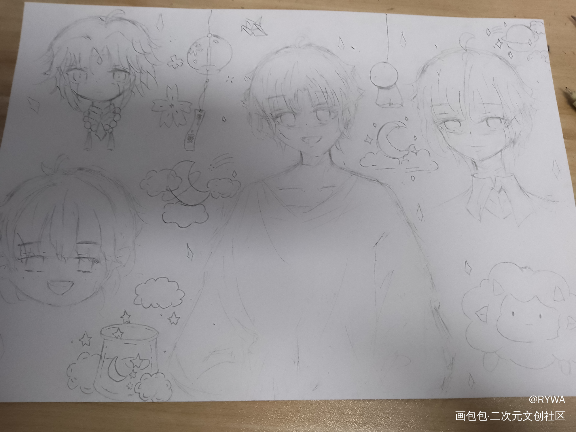 日常画画_手绘日常瞎画绘画作品