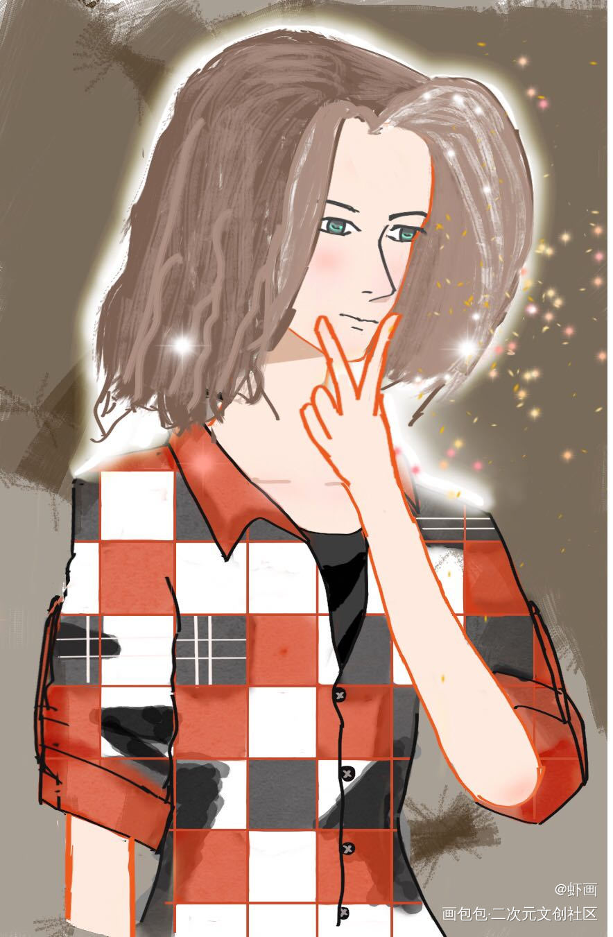 摇滚女孩_平涂绘画原创绘画作品