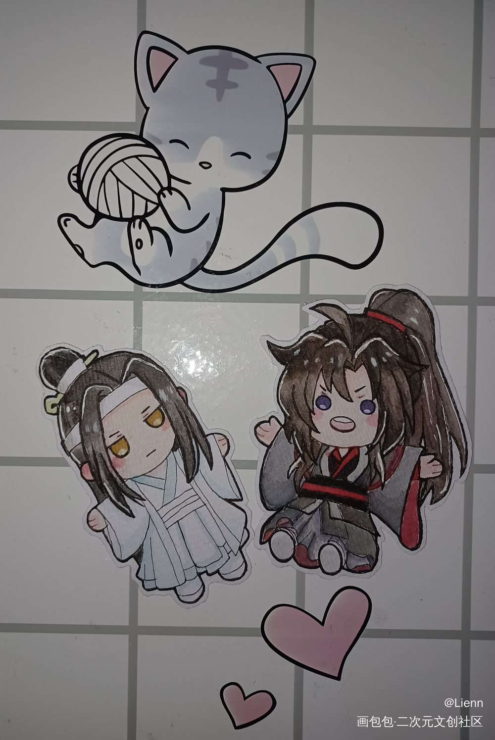 墨家三寶萌紙娃合集_人渣反派自救系统天官赐福魔道祖师手绘绘画作品