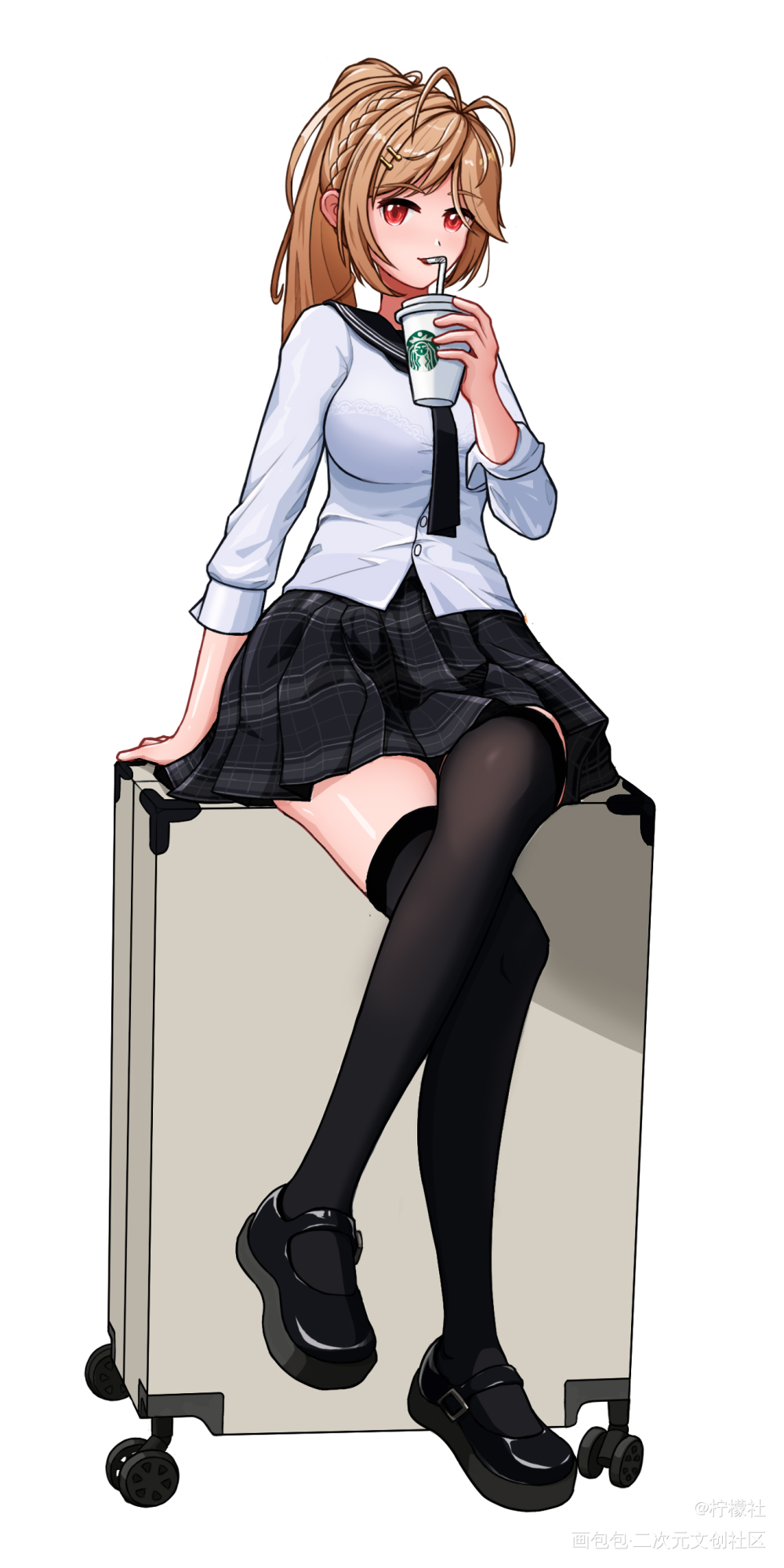 也想喝咖啡了_日系绘画作品