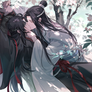 百鳳山初吻～_魔道祖师忘羡绘画作品