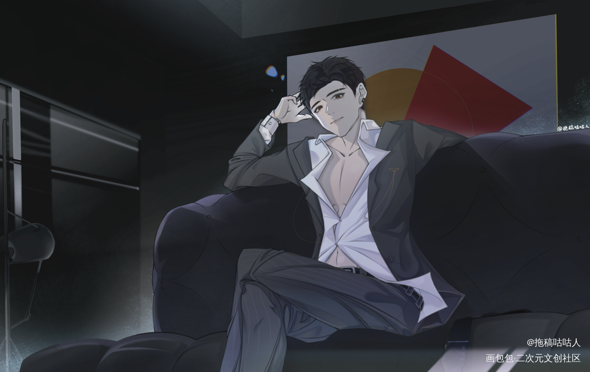 俞猪生快_小白杨俞白平涂绘画作品
