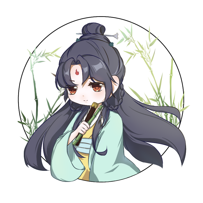 狐妖同人_狐妖小红娘白月初涂山苏苏Q版竹业绘画作品