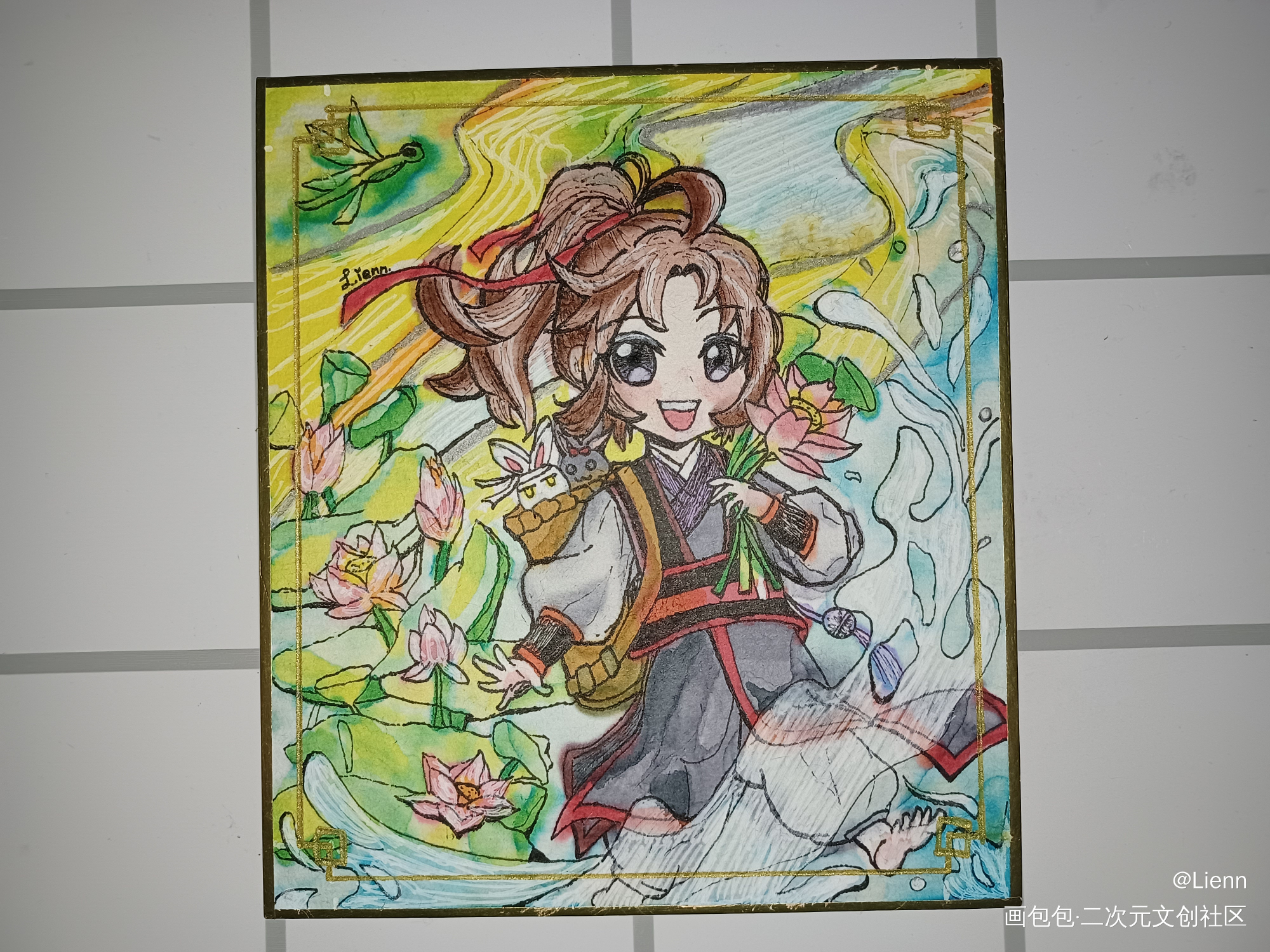 羨寶一隻♡_魔道祖师忘羡魏无羡手绘水彩绘画作品