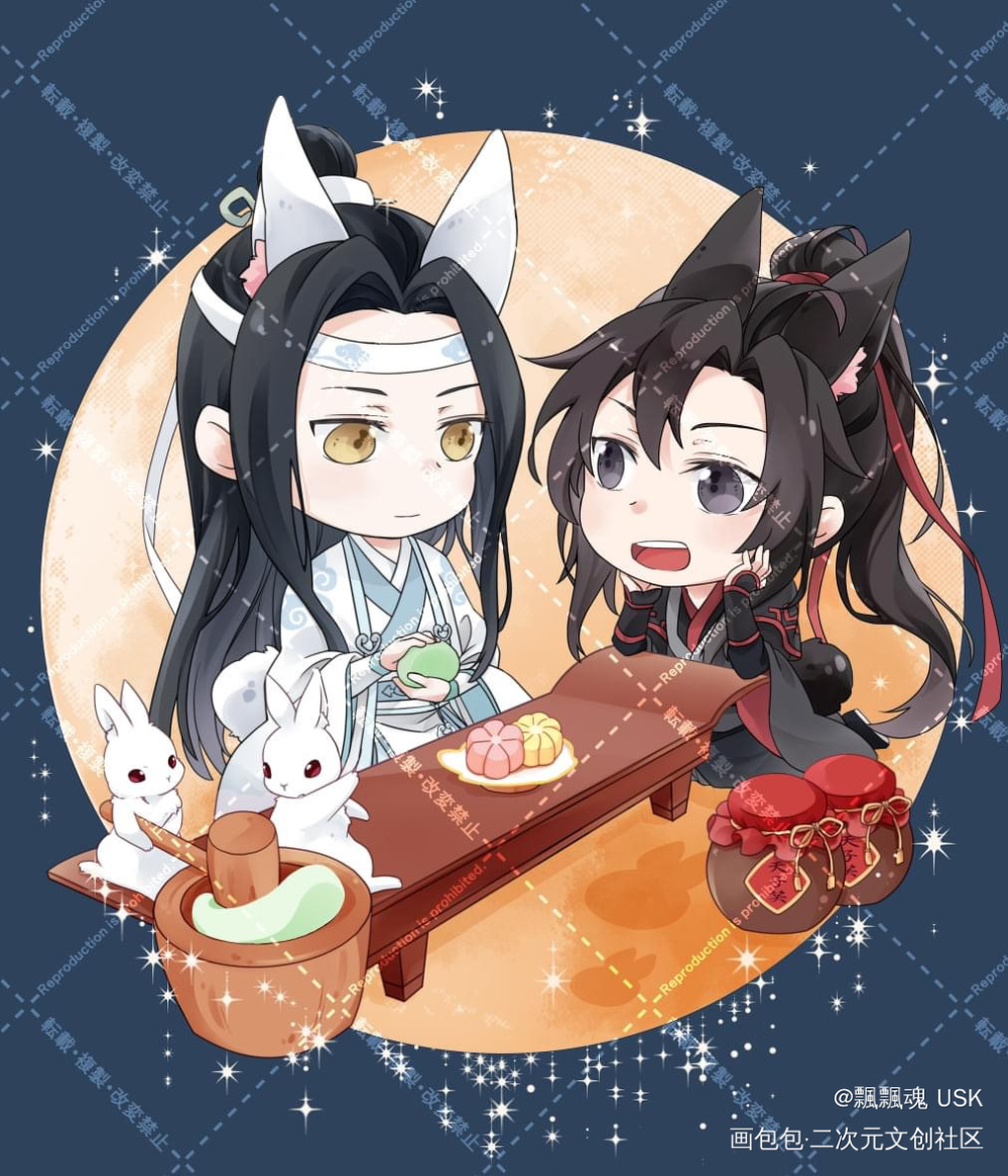 月兔_魔道祖师忘羡绘画作品