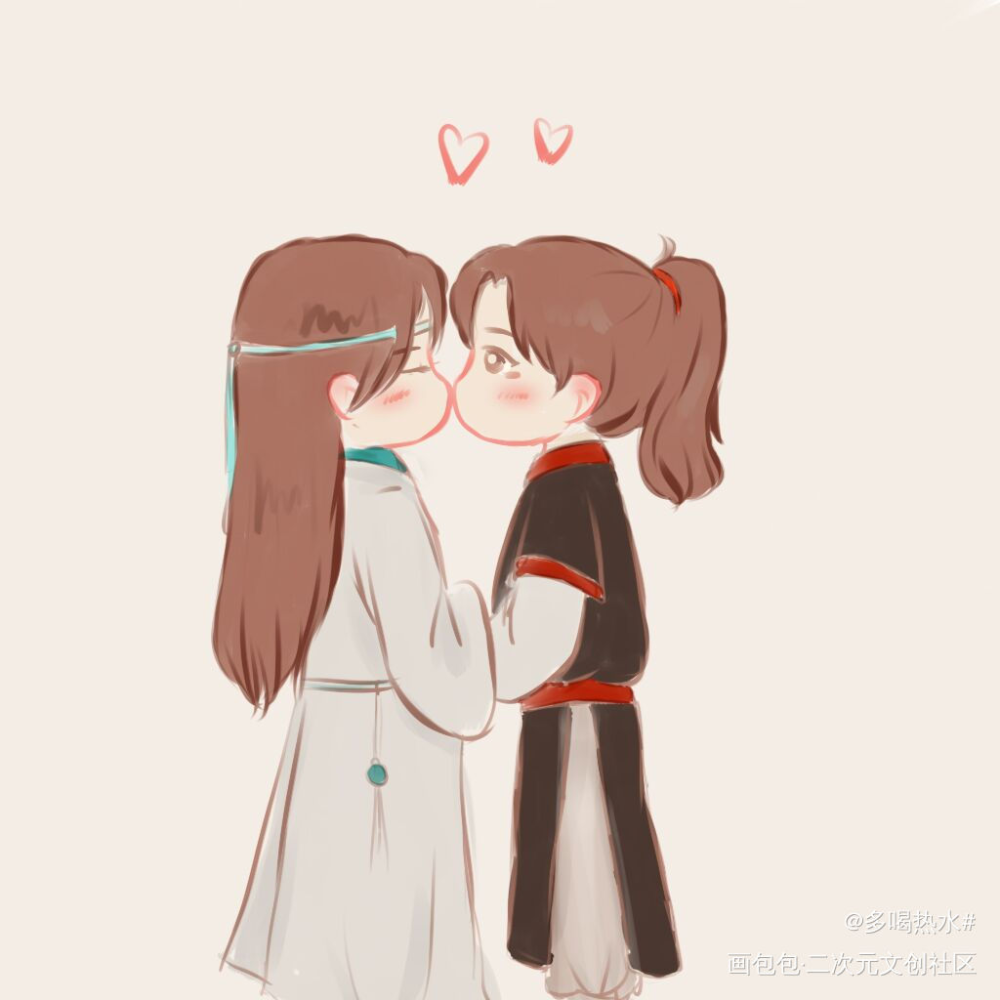 亲亲_魔道祖师忘羡绘画作品
