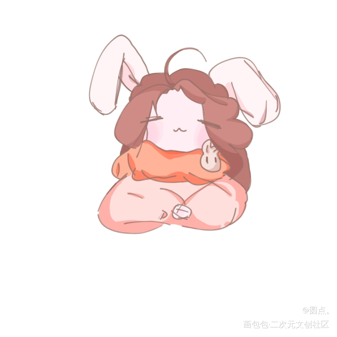 暖和！_天官赐福花怜平涂Q版绘画作品