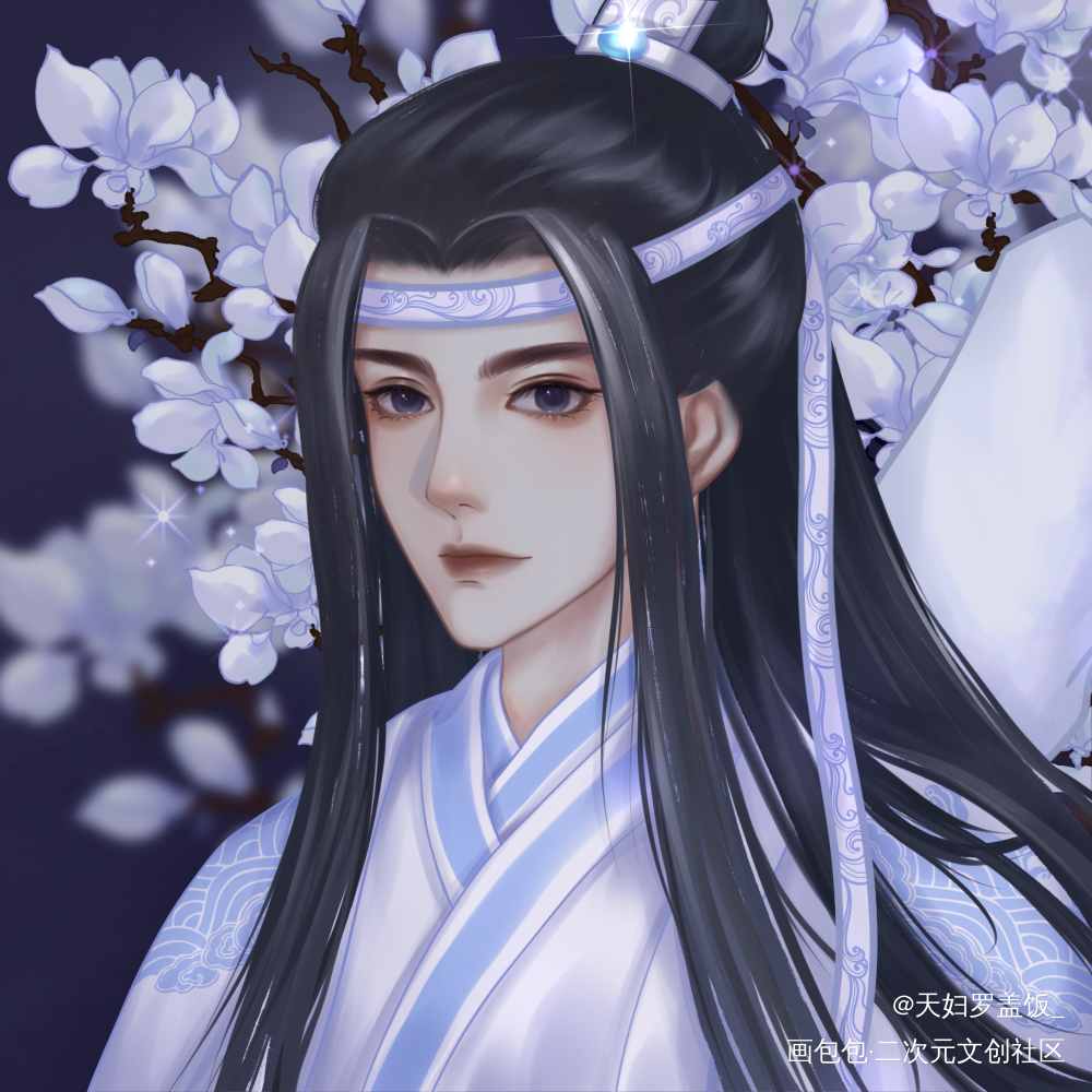 忘羡_魔道祖师忘羡蓝忘机魏无羡绘画作品