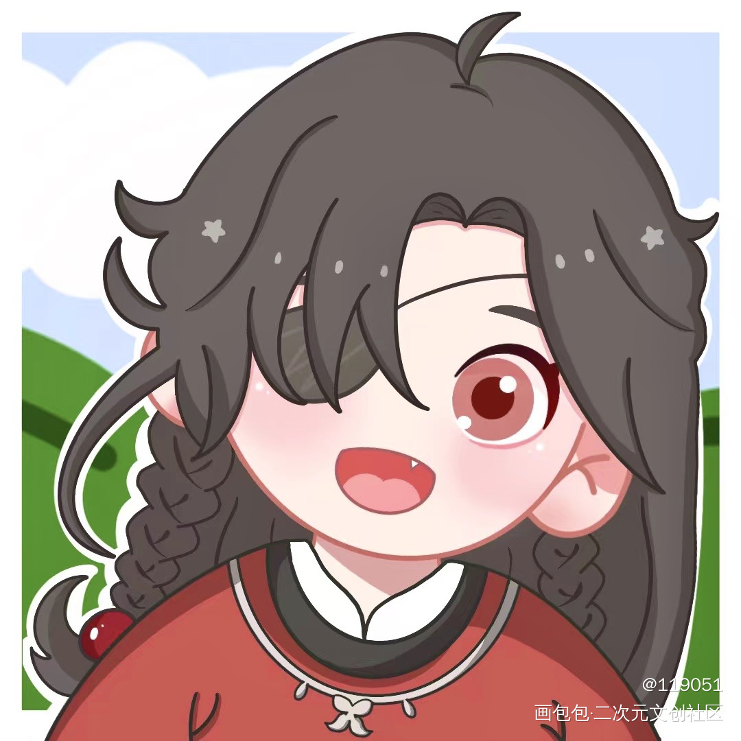 天官赐福 花城谢怜q版头像_天官赐福花怜Q版绘画作品