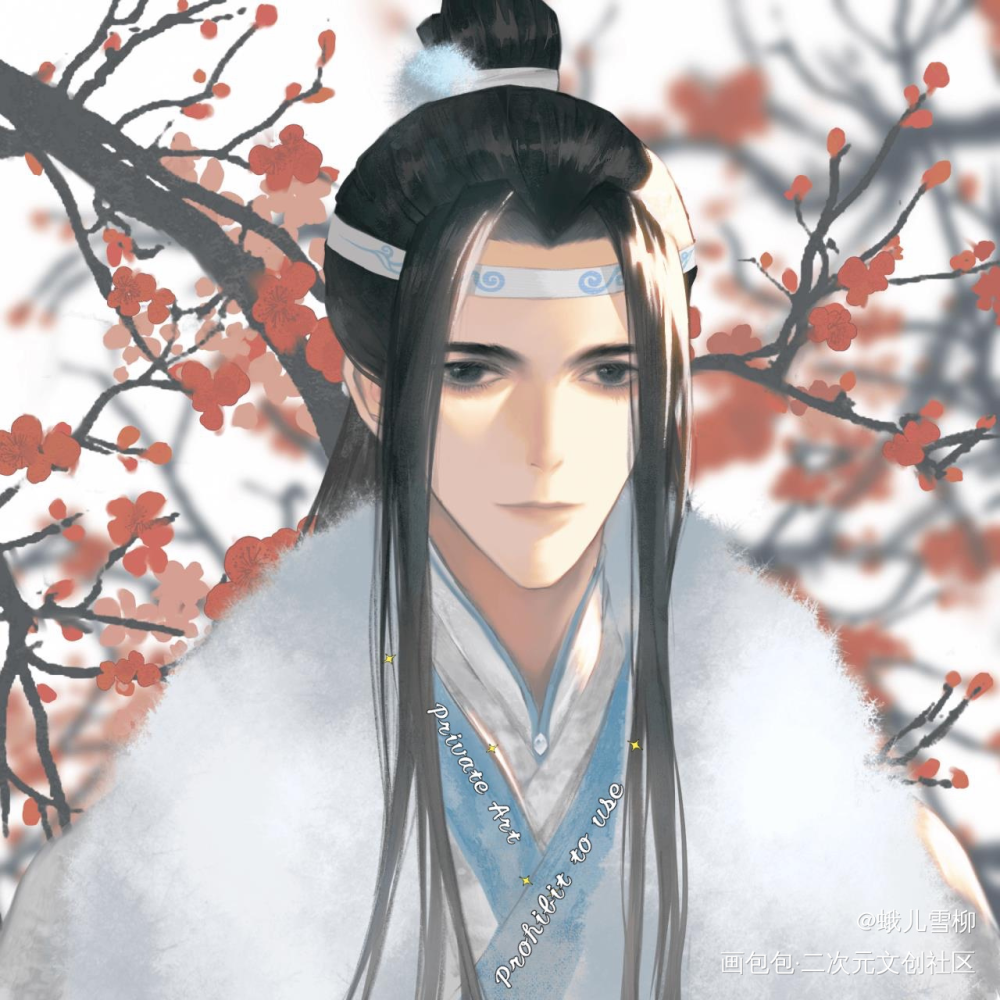 《疏香绘春》叽生贺_魔道祖师忘羡古风厚涂绘画作品